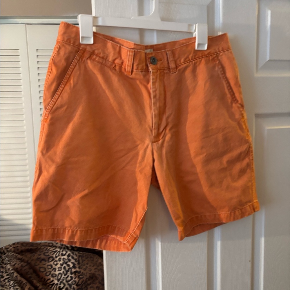 Duck Head Men's Vibrant Orange Flat Front Shorts